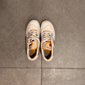 adidas 550 White and Orange Athletic Shoes
